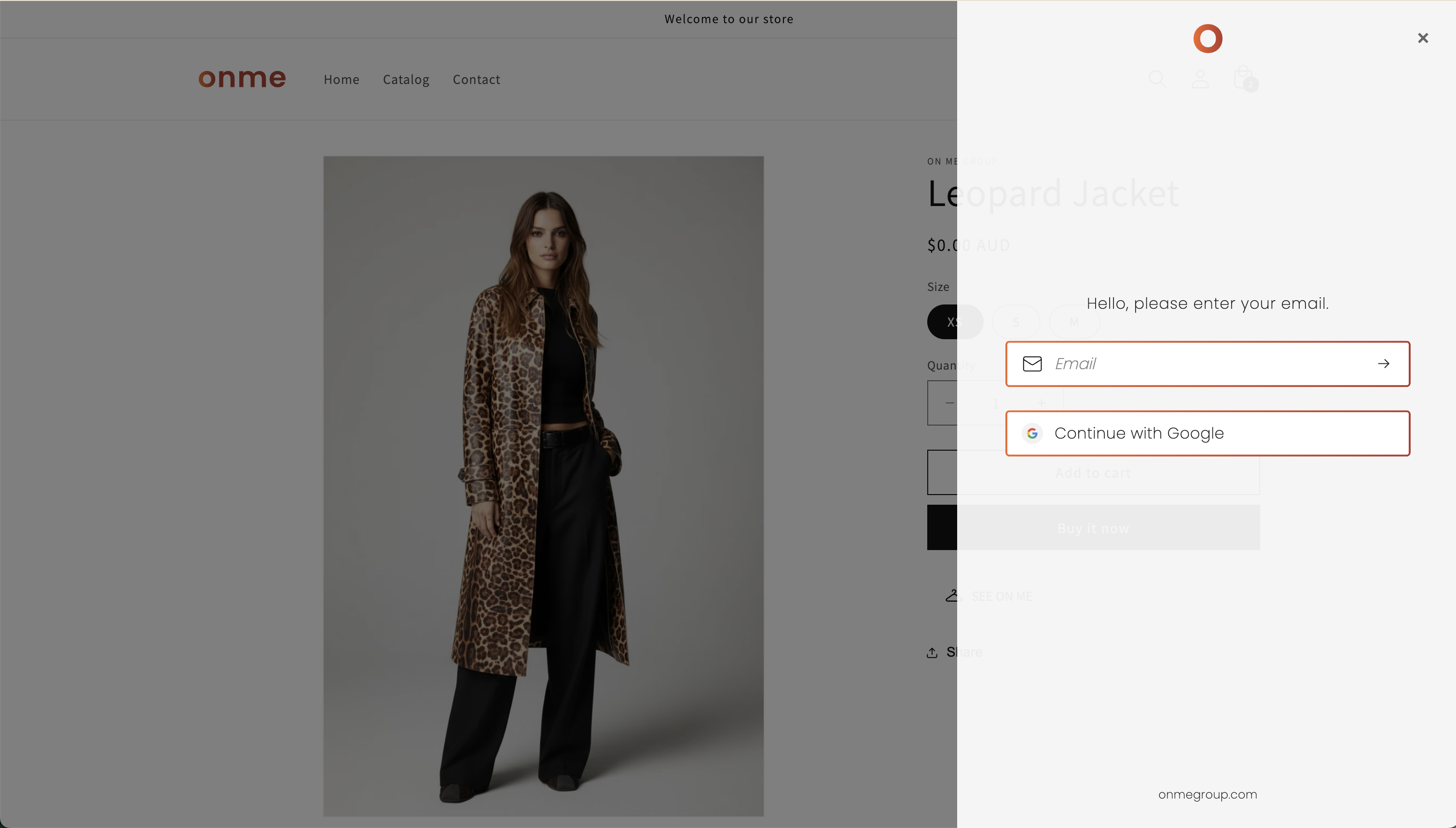 Login step on desktop
